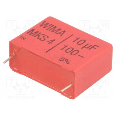 Condensador Poliester Raster 27,5mm 10uF 100Vdc