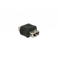 DeLOCK conector 2xUSB2.0-A Negro, Plata
