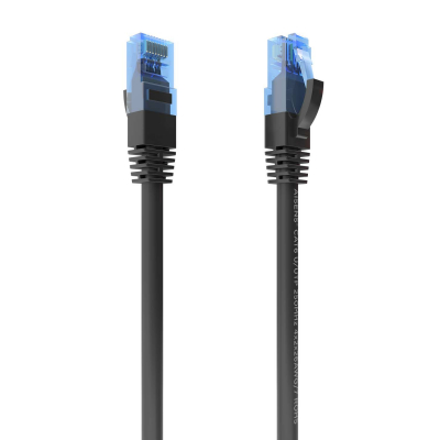 Cable De Red Latiguillo RJ45 Cat.6 UTP AWG26 CCA, Negro, 30 cm