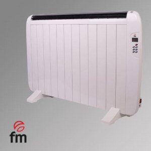 Radiador emisor térmico seco FM DOMO 1800, 12 elementos, 1800W, 100 x 58.5 x 5.5 cm, WiFi, blanco