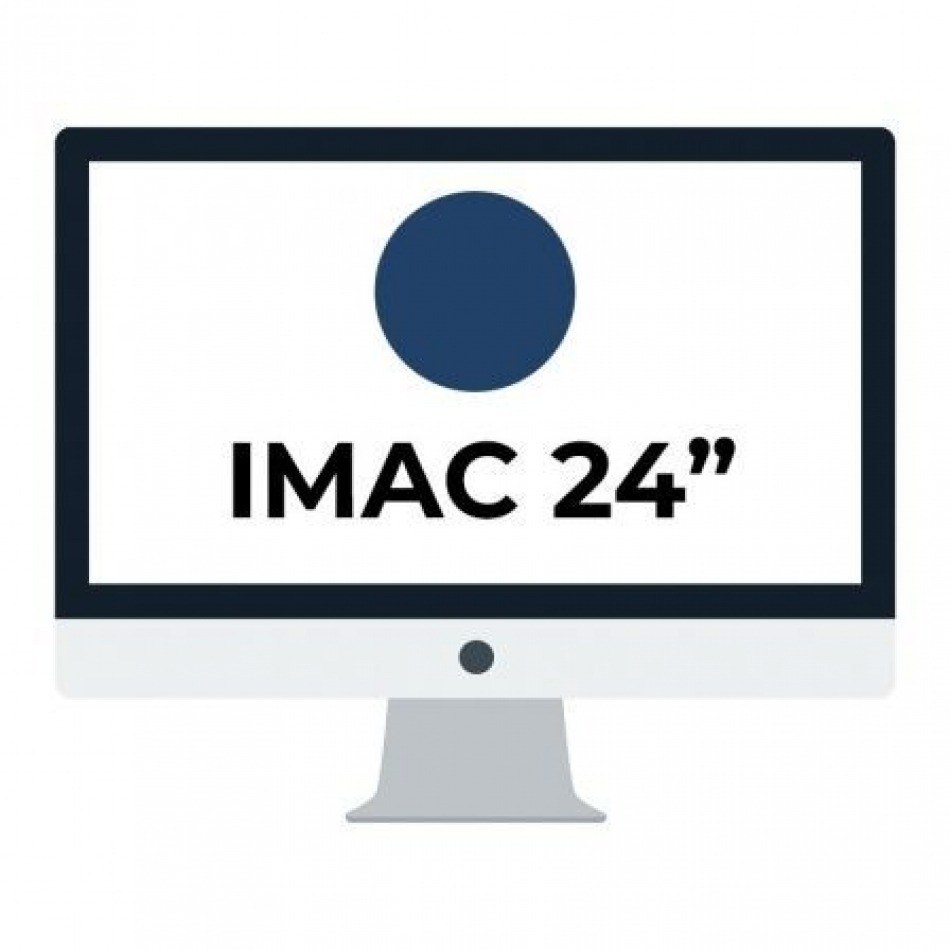 Apple iMac 24 Retina 4.5K/ Chip M1 CPU 8 Núcleos/ 8GB/ 256GB/ GPU 8 Núcleos/ Azul
