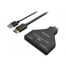 Cable Aisens 2xhdmi/h A Hdmi/m+usb/m Negro