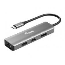 Adaptador Equip Usb-c A Usb-a/hdmi/dp/vga