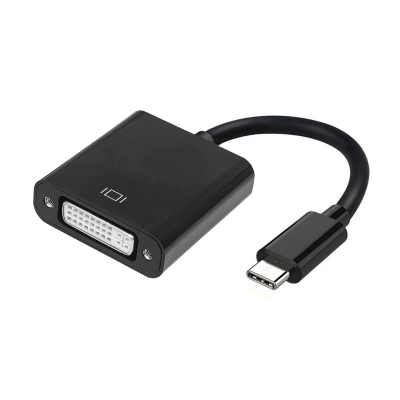 Conversor USB-C A DVI-I, USB-C/M - DVI 24+5/H, Negro, 15 cm