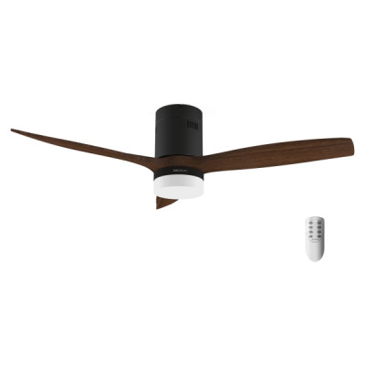 Cecotec EnergySilence Aero 5600 Classic Black Ventilador de Techo con 3 Aspas y Luz Integrada - 40W - Diametro de 52 - 6 Velocidades - Modo Invierno - Temporizador - LED de 18W - Color Negro