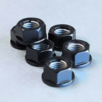 Tuerca de corona 10mm x 1,25 (6 pack) Aluminio negro PRO-BOLT SPN10BK SPN10BK