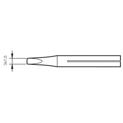 Punta Soldador B40D 3x1,5mm para 14ST JBC 0150607