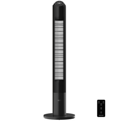 Cecotec EnergySilence 9150 Skyline Smart Design Ventilador de Torre de 46 de Altura - 45W - Pantalla LED - Control Tactil - 3 Velocidades - 4 Modos - Temporizador - Oscilacion de 70º - Color Negro