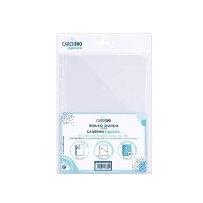 DOSSIER DOBLE BOLSA CARCHIVO INGENIOX A5 - Pack de 25 unidades