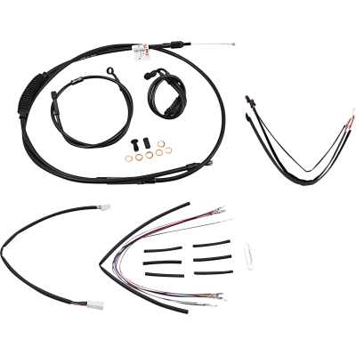 Kit completo líneas/cables en vinilo negro para manillar Ape Hanger BURLY BRAND B30-1172