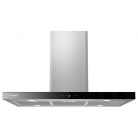 Campana de isla horizontal Corberó RODAS9100, t-invertida, 90 cm, 979 m3/h, clase A++, 6 velocidades, 65dB, filtro aluminio, inox