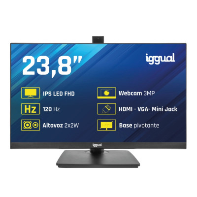 Monitor 23,8 IPS FHD 120Hz VGA HDMI webcam