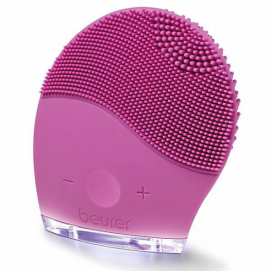 Cepillo facial Beurer FC 49, 3 zonas de limpieza individual, 15 niveles de intensidad, rosa