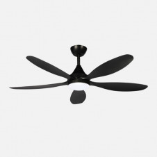 Ventilador Dc Tobarra 18w Negro 5aspas 6vel.132d 2250lm 3000-4500-6500k Remoto+memoria+temporizador
