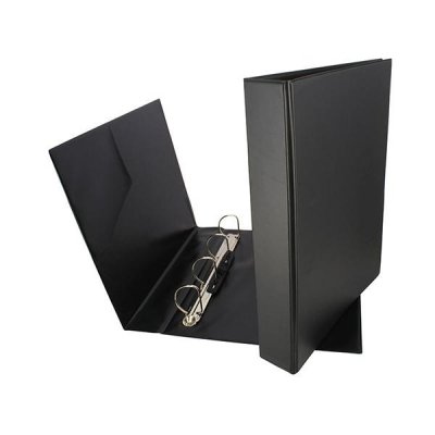 GRAFOPLAS Carpeta PVC 4 anillas 40mm folio negro