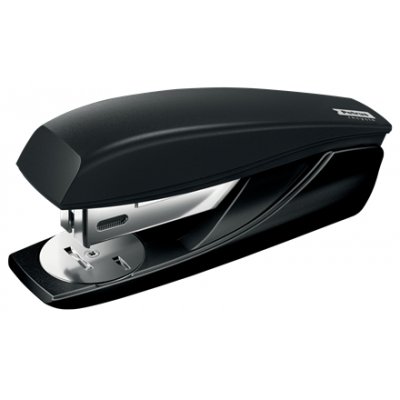 Petrus 210 Recycle Grapadora de Sobremesa - Grapa hasta 25 Hojas - 96% de Plastico Reciclado - Grapado Abierto, Cerrado y Clavado - Incluye 200 grapas Petrus 22/6 - Color Negro