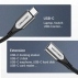 Cable Alargador Usb 3.1 Tipo-C Vention Tabhf/ Usb Tipo-C Macho - Usb Tipo-C Hembra/ 1M/ Gris