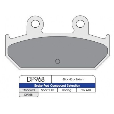 Pastillas de freno metal sinterizado estándar DP BRAKES DP968