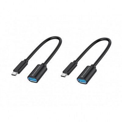 Adaptador usb tipo c a usb tipo a conceptronic 20cm - macho - hembra - pack 2 unidades
