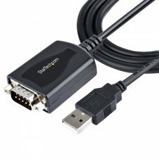 StarTech.com Cable de 91cm USB a Serie con Retención de Puerto COM, Conversor DB9 RS232 Macho a USB, Adaptador USB a Serie para PLC/Impresora/Escáne
