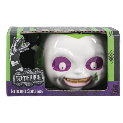 Beetlejuice shaped mug
