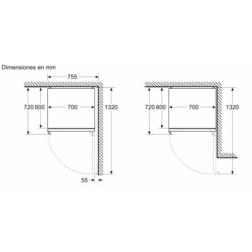 Siemens KG39NAIBT iQ500, Frigorífico combinado de libre instalación, 203 x 60  cm, Acero inoxidable antihuellas