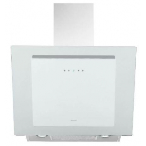 Campana decorativa de pared inclinada Infiniton 60 CMPTRAL-W69, vertical, perimetral, 60 cm, 720 m3/h, clase A+, 3 velocidades, 65dB, cristal blanco