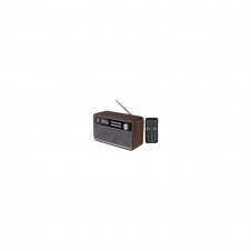 RADIO RETRO SUNSTECH MADERA 2X3W RMS FM BT 4.2 RELOJ Y ALARMA USB SD AUX-IN MP3 MANDO A DISTANCIA MICRO USB CARGA 1800MAH RPBT500WD