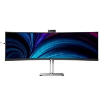 Monitor Profesional Ultraparonámico Curvo Philips 49B2U6903CH 48.8/ Dual QHD/ Multimedia/ Regulable en altura/ Webcam/ Negro