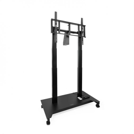 Carro TV motorizado con ruedas TooQ FSM03-B UROS, 52-84 pulgadas, hasta 100 kg, VESA 600 x 500 mm, incl. hasta 90°, altura eléctrica, negro
