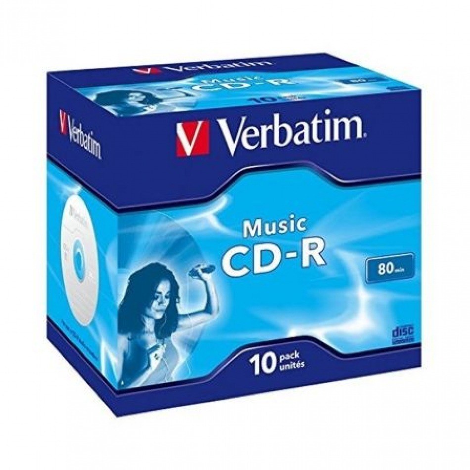 CD-R Verbatim Music 16X/ CajA10uds