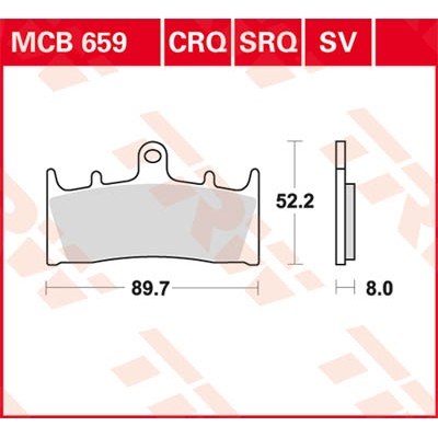 Pastillas de freno carbono Race serie CRQ TRW MCB659CRQ