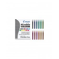 Pilot Parallel Pen Negro, Azul, Marrón, Verde, Verde claro, Marina, Naranja, Rosa, Púrpura, Rojo, Turquesa, Amarillo 12 pieza(s)