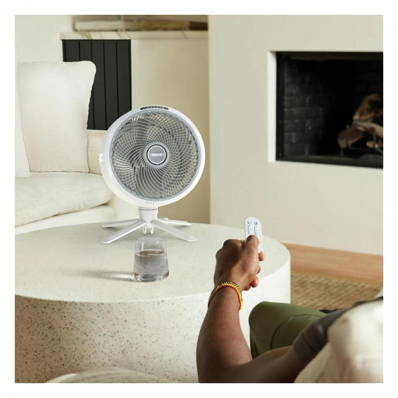 Ventilador nebulizador portátil de pie Shark FA220EU, autonomía 24 horas batería, híbrido, 12 combinaciones, 5 velocidades, oscilante 180º, inclinación 55º, mando a distancia, blanco - imagen 10