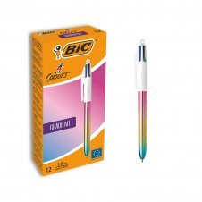 BIC 511034 bolígrafo Negro, Azul, Verde, Rojo Bolígrafo de punta retráctil con pulsador Medio 12 pieza(s)