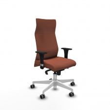 Piqueras y Crespo Albacete direcci?n sincro bali marr?n brazos 1D cromados base blanca ruedas 65 engomadas