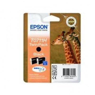 Pack 2 tintas epson c13t07114h10 negro gran capacidad pack de 2 unidades - jirafa