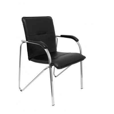 Pack 2 sillas Samba similpiel negro estructura cromada