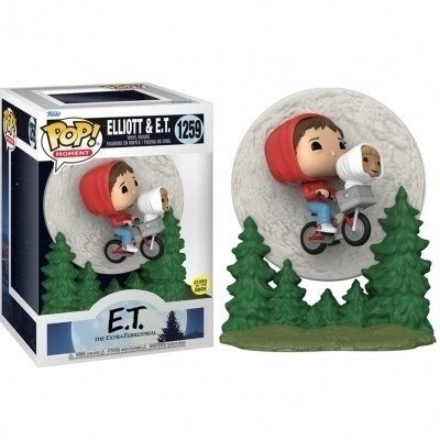 Funko pop e.t el extraterrestre figura elliot & e.t volando glow in the dark 50769