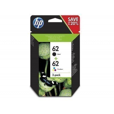 HP 62 NEGRO + TRICOLOR MULTIPACK ORIGINAL N9J71AE