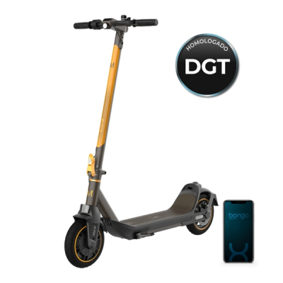 Cecotec Bongo Serie M30 Connected Coloring Tech Patinete Electrico - 700W - Autonomia 30km - Ruedas de 8.5” - Sistema de Frenado Doble - Bluetooth - Velocidad hasta 25km/h - Color Negro y Amarillo