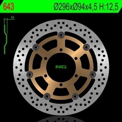 Disco de freno NG 643 Ø296 x Ø94 x 4.5 643