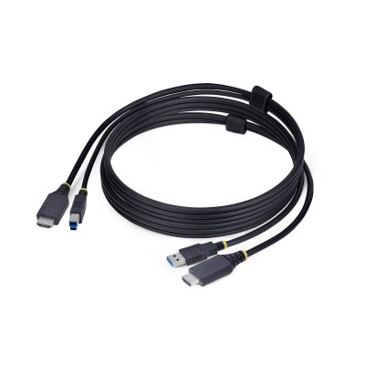 Cable KVM HDMI y USB 3.0 5Gbps de 1,8m - 4K 60Hz - Cable Combo HDMI 2.0 y USB para Switch Conmutador KVM