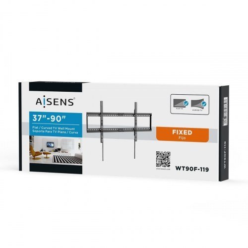 AISENS - SOPORTE ECO ULTRA DELGADO PARA MONITOR/TV 75KG DE 37-90, NEGR