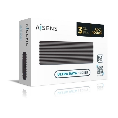 AISENS - CAJA EXTERNA M.2 (NGFF) ASM2-023GR NVMe A USB3.2 GEN2, GRIS