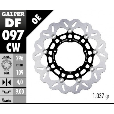 Disco de freno Wave® GALFER DF097CW