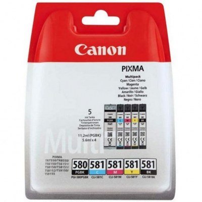 Multipack canon pgi - 580 pgbk + cli - 581 cymbk