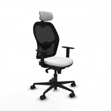 Piqueras y Crespo Jorquera sincro malla negra bali blanco brazos 1D base nailon cabecero 2D ruedas 65mm nailon