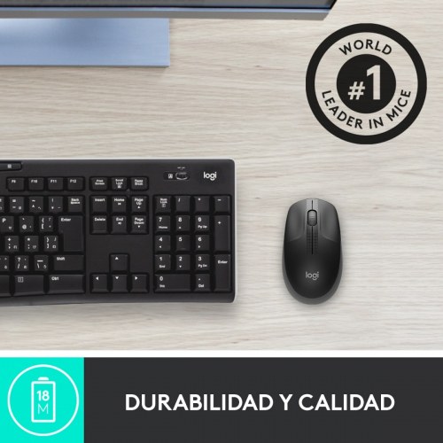 Ratón Inalámbrico Logitech M190/ Hasta 1000 DPI/