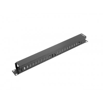 Organizador de cables lanberg metalico 1u tipo a rack 19 negro